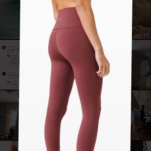 size 6, pinky brown 25’ wunder under train tights